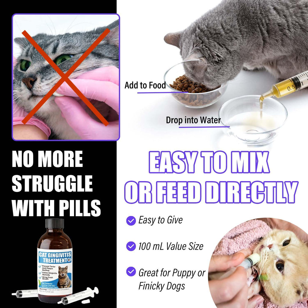 Cat Gingivitis Treatment Liquid 100ml Dental Care X73523