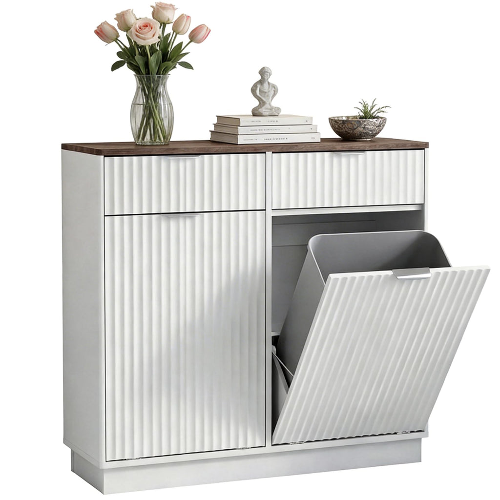 20 Gallon Tilt Out Trash Cabinet with 2 Drawers A103