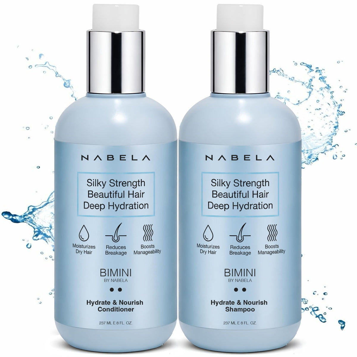 Shampoo and Conditioner Set with Hyaluronic Acid, Argan Oil & Shea Butter V639215