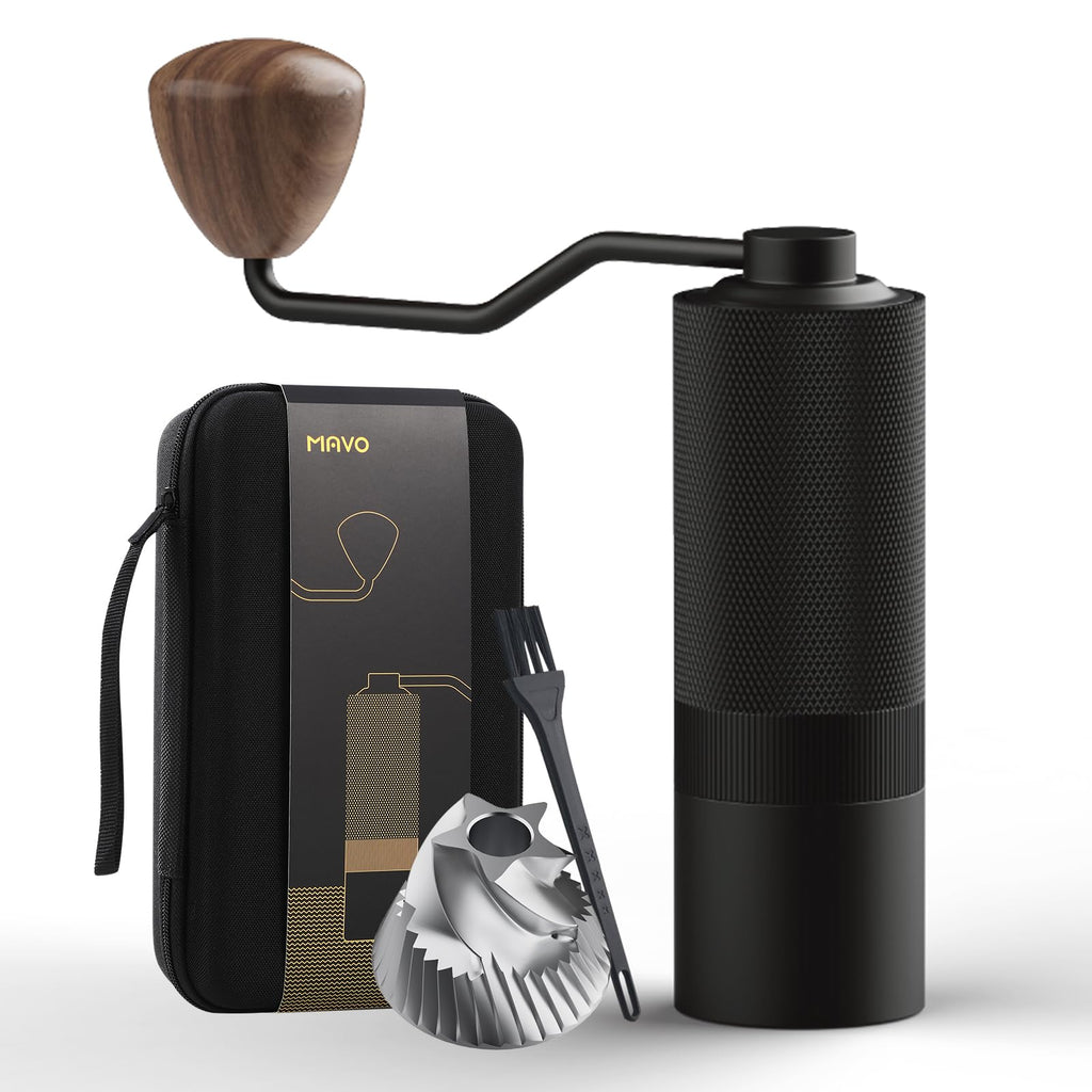 Manual Coffee Grinder 25g Stainless Steel Conical Burr Black C33167