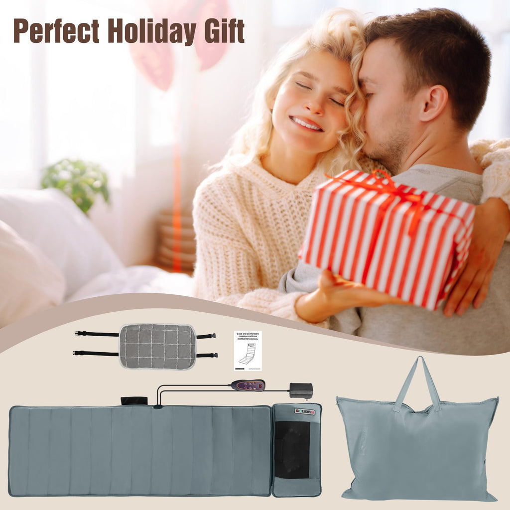 Full Body Massage Mat with Heat, 10 Motors, 9 Modes I4074