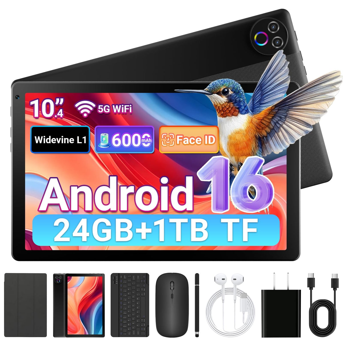 Android 16 Tablet with Keyboard U19185