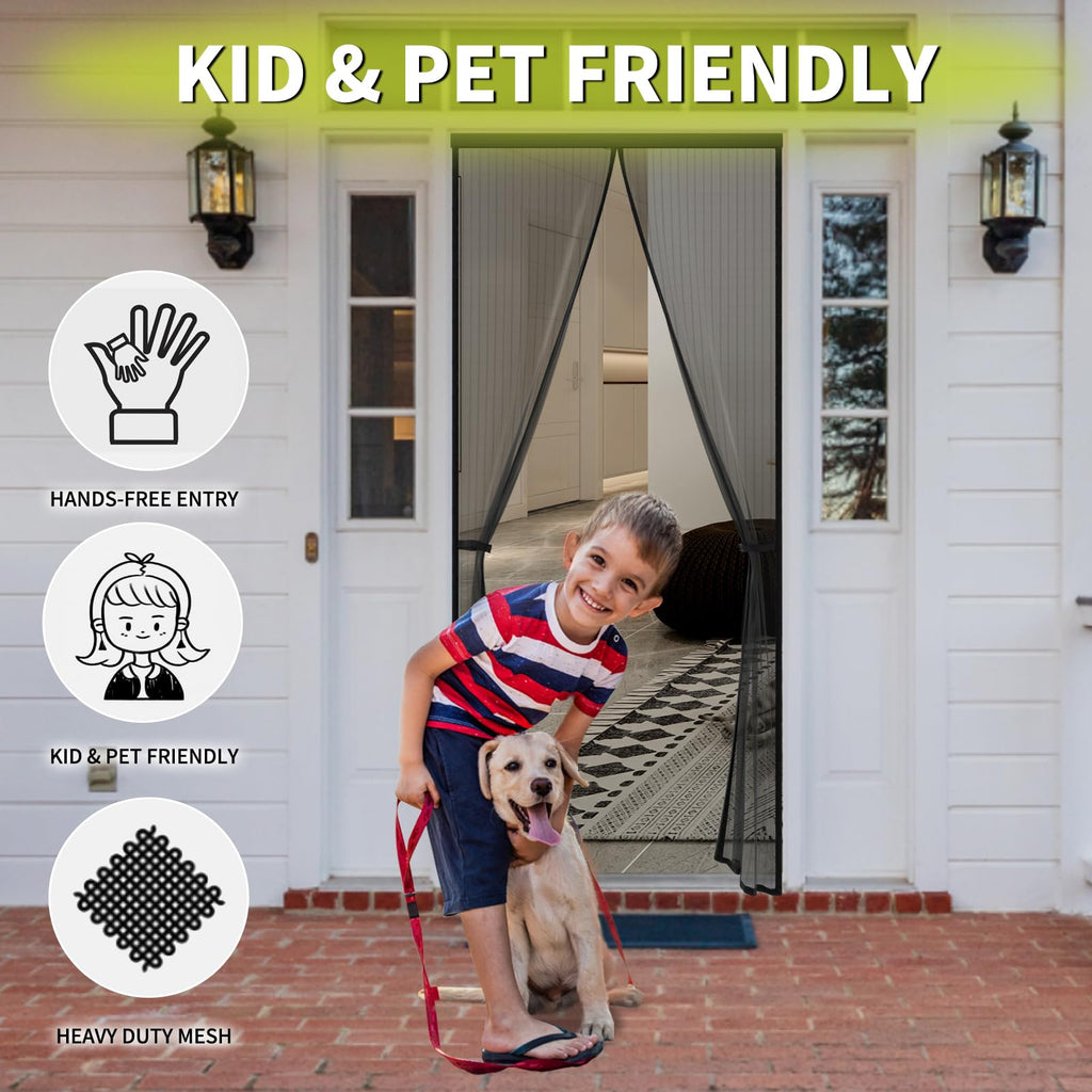 Magnetic Screen Door 36 x 82 in Mesh Curtain W9032