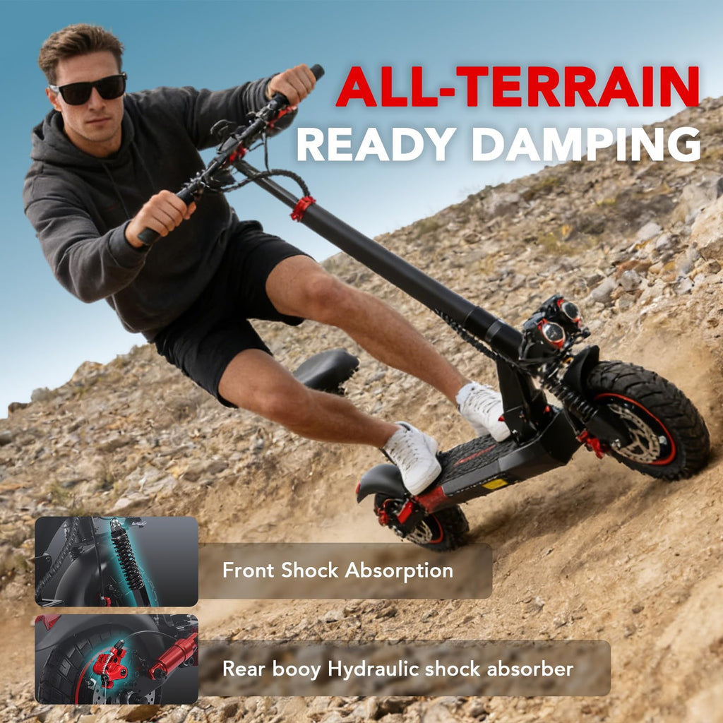 Electric Scooter with Seat, 1200W Motor, 28 MPH Top Speed E561