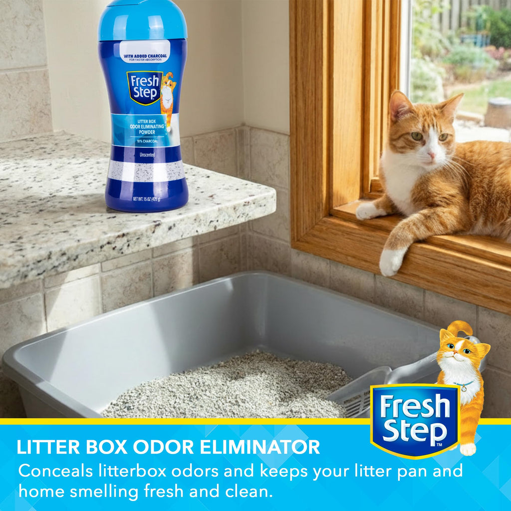 Charcoal Odor Eliminating Cat Litter Box Powder, 15 Oz Y920646