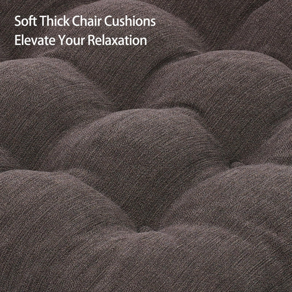 20x20x5 Inch Thick Tufted Dual Layer Chair Cushion Taupe 1P M49625