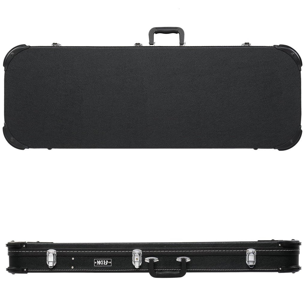 Black Electric Guitar Wood Hard Case with Handle H5807