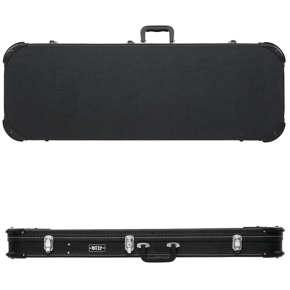 Black Electric Guitar Wood Hard Case with Handle H5807
