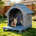 Weatherproof Elevated Outdoor Cat House N340589
