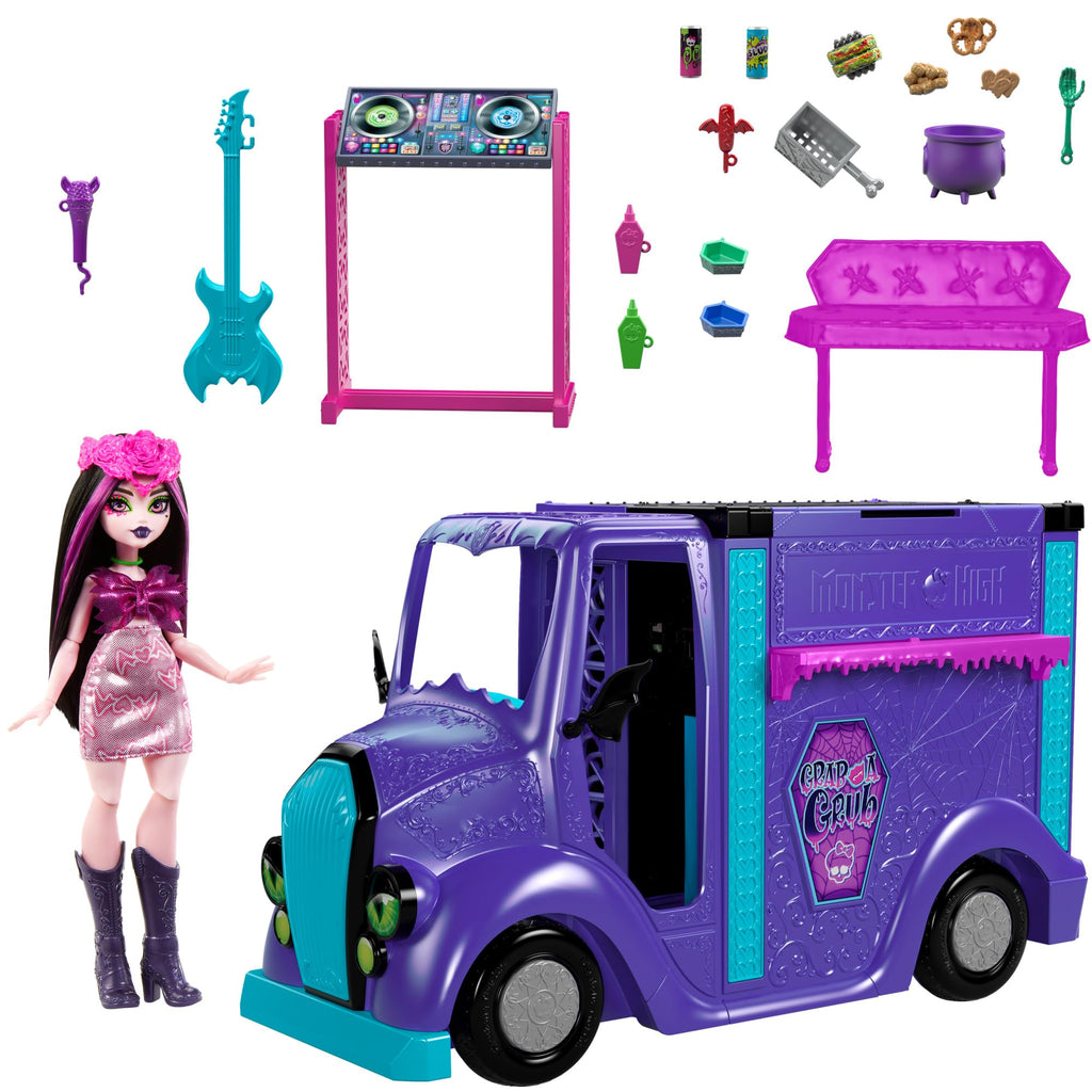Doll & Playset with Pullout Stage Transformation & 13+ Themed Accessories Z60827