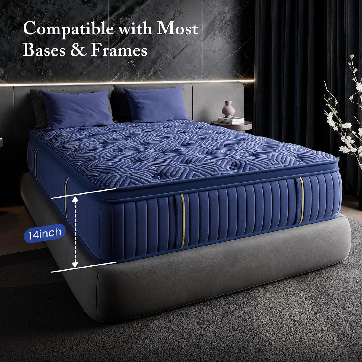 Full Size 12 Inch Medium Firm Gel Memory Foam Mattress W85019