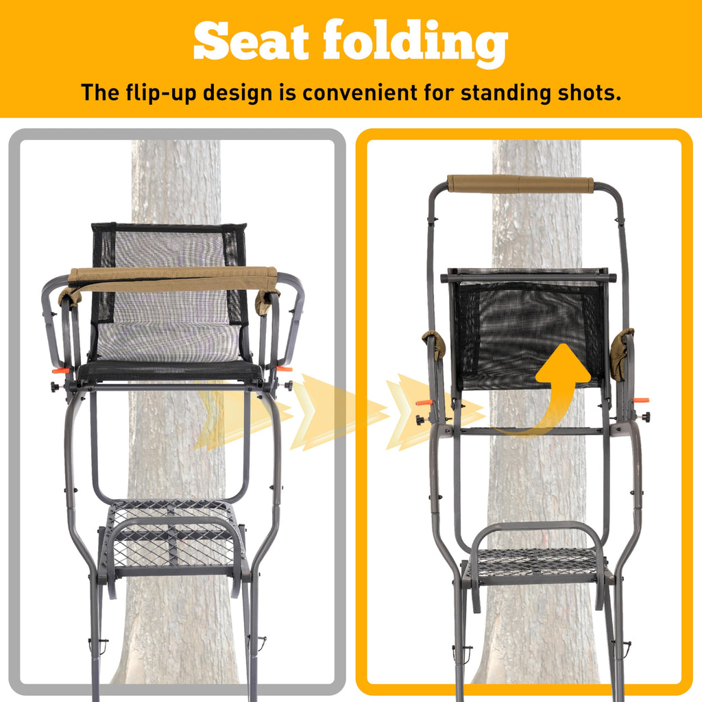 Ladder Tree Stand with Mesh Seat F442