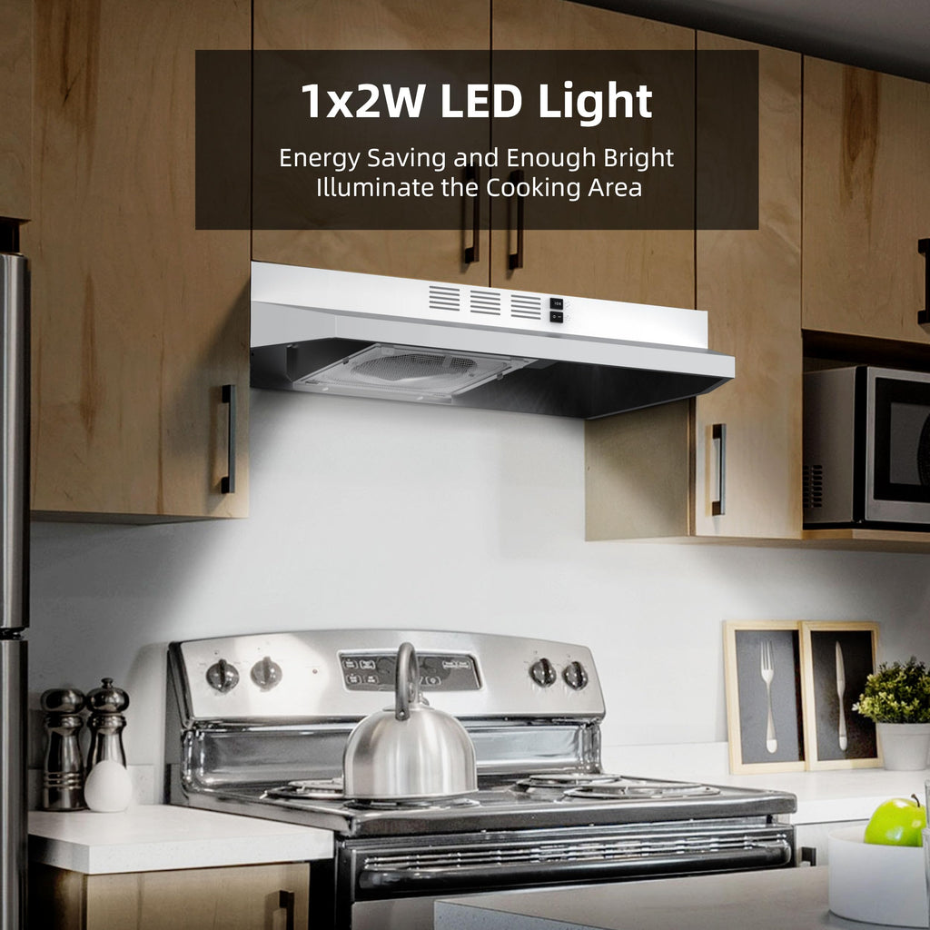 White 30 inch Under Cabinet Range Hood D52291