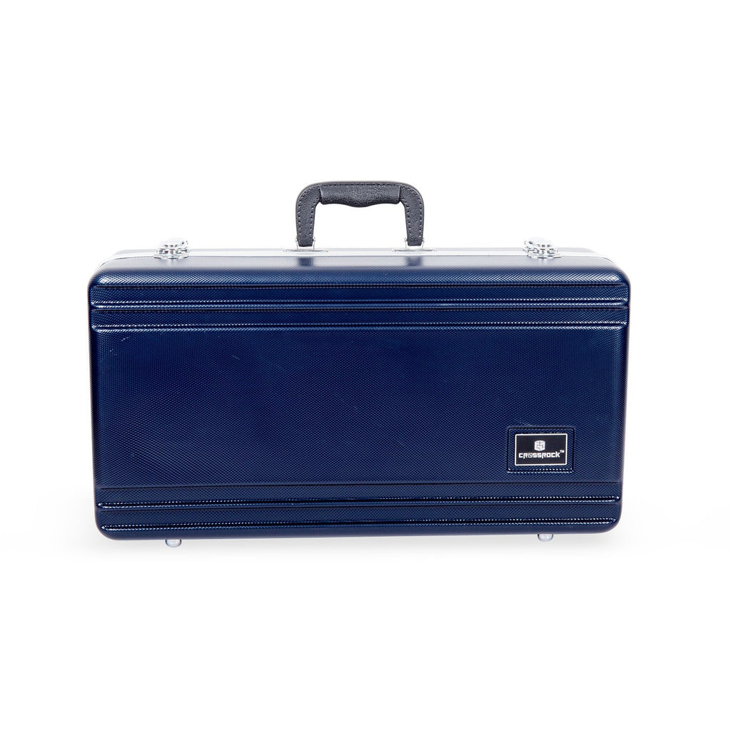 Textured Blue ABS Trumpet Case with Velvet Interior J1591