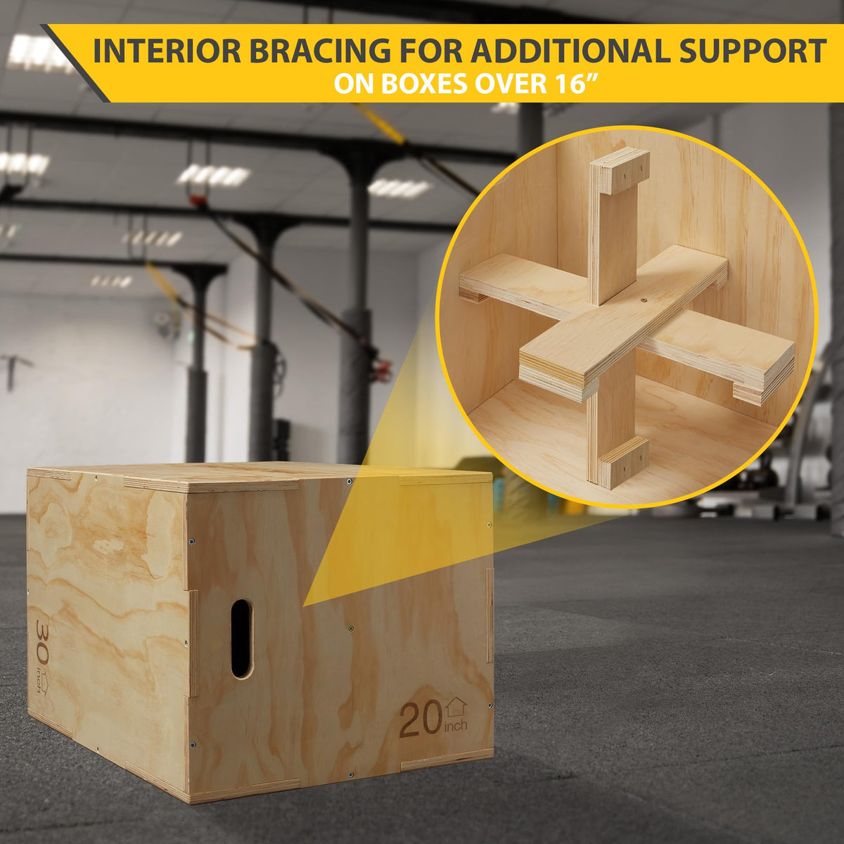 3-in-1 Wooden Plyo Box Q6354