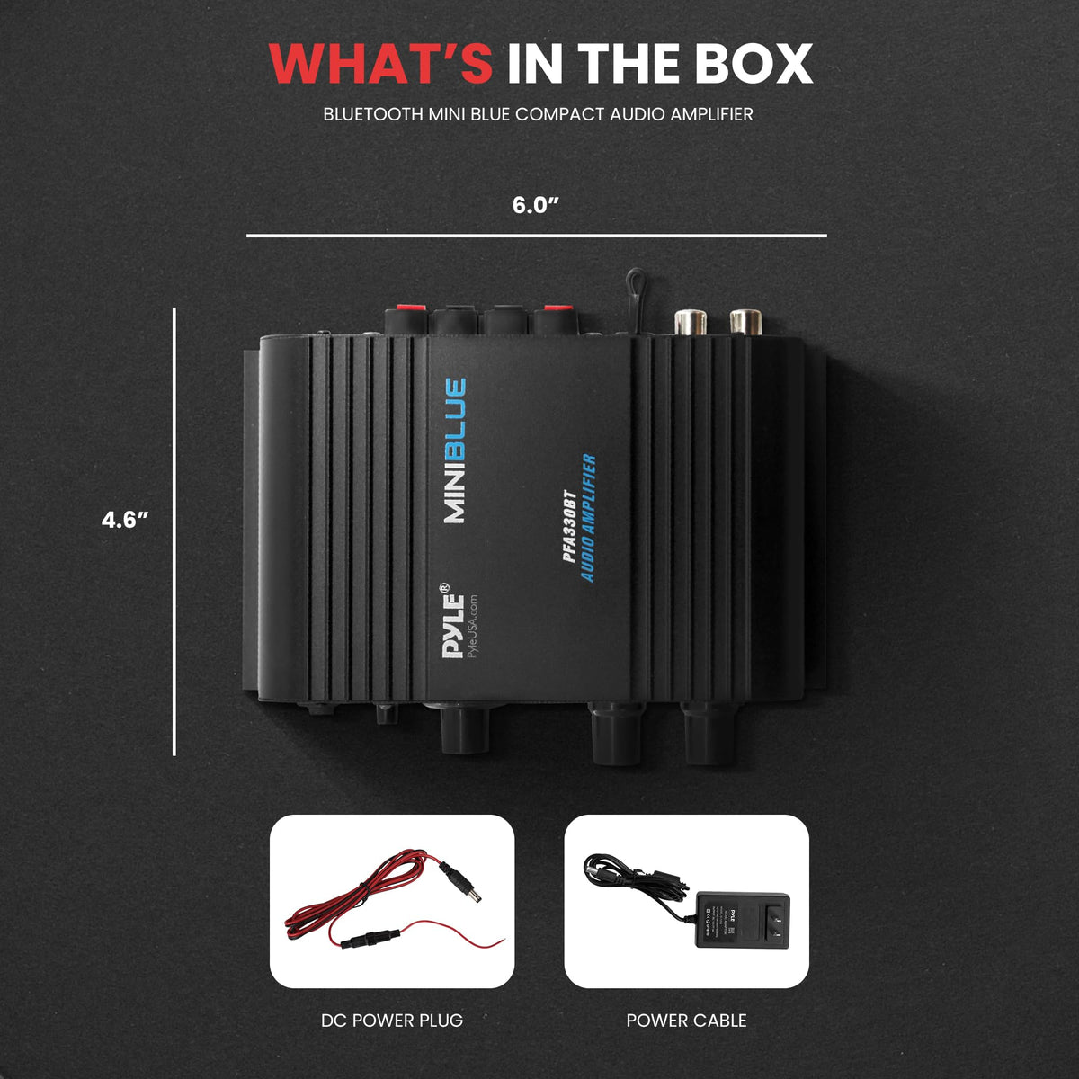 90W Dual Channel Mini Portable Power Stereo Sound Receiver F27899
