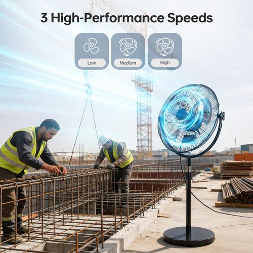 20 Inch Heavy Duty High Velocity Metal Stand Pedestal Fan J285822