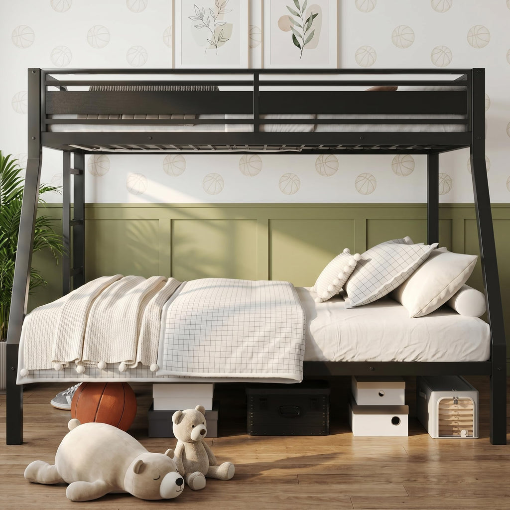 Black Twin Over Full Size Bunk Beds T996724