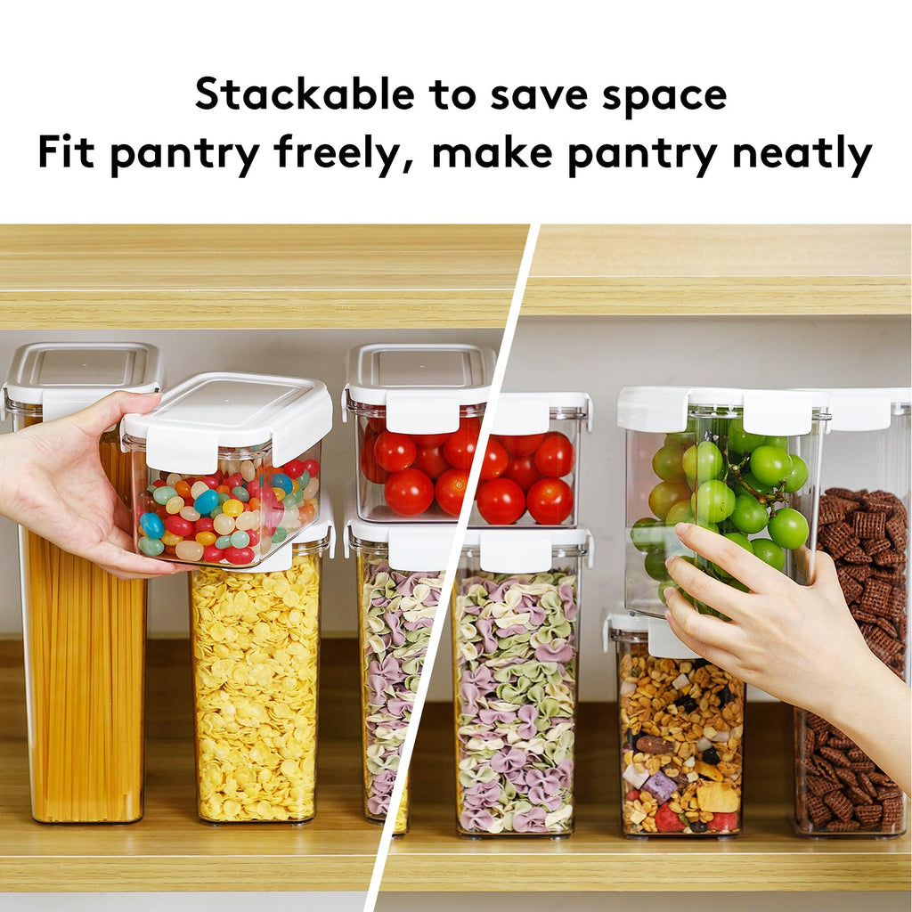 Airtight Pet Food Storage Containers with Lids, BPA Free Plastic 8-Pack W432