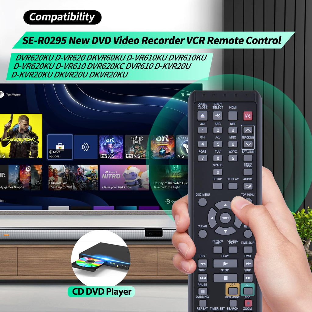 Replacement Remote for Toshiba Combo O14534