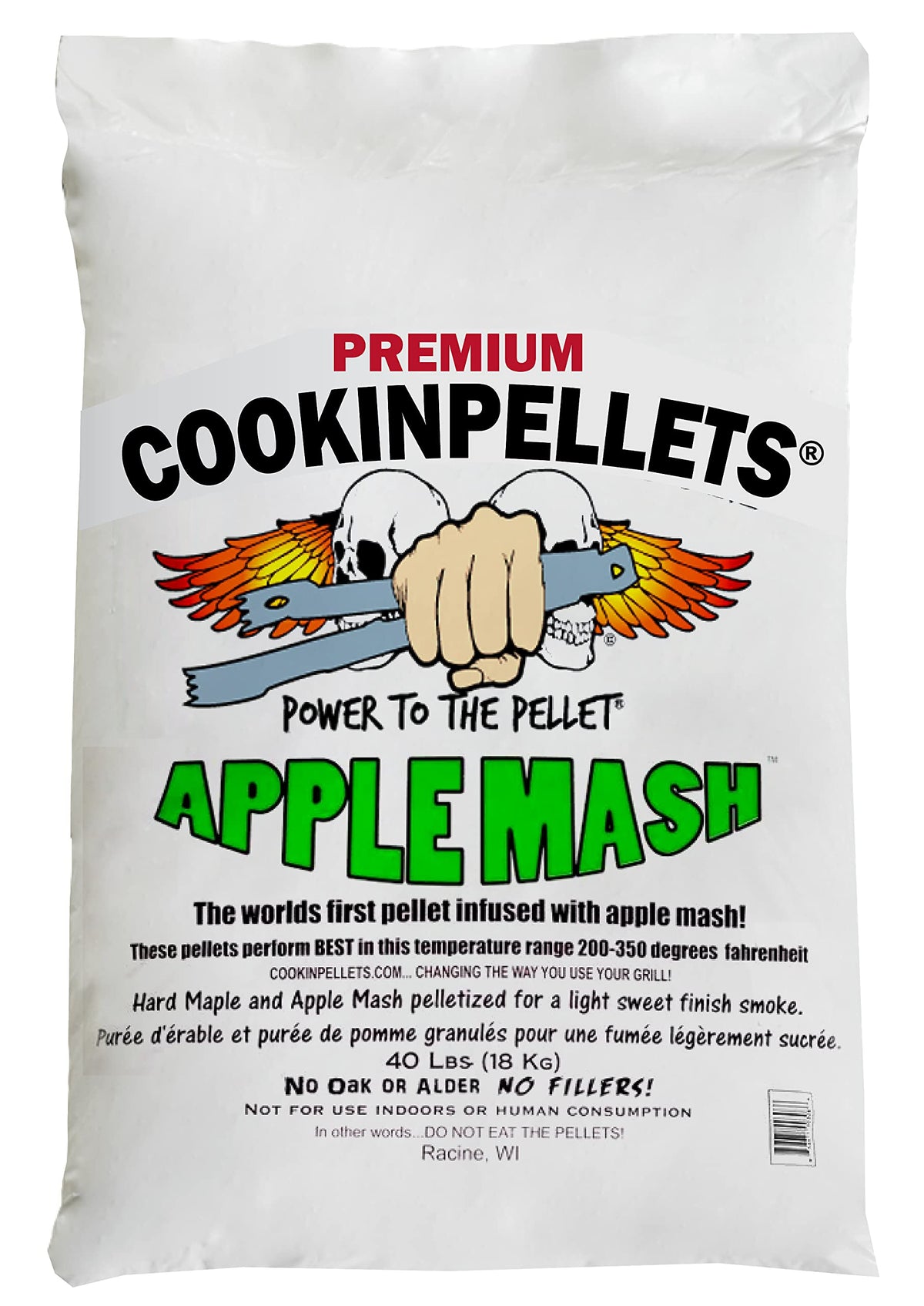 Apple Mash and Hard Maple BBQ Grill Wood Pellets, 40 Lb Bag D395