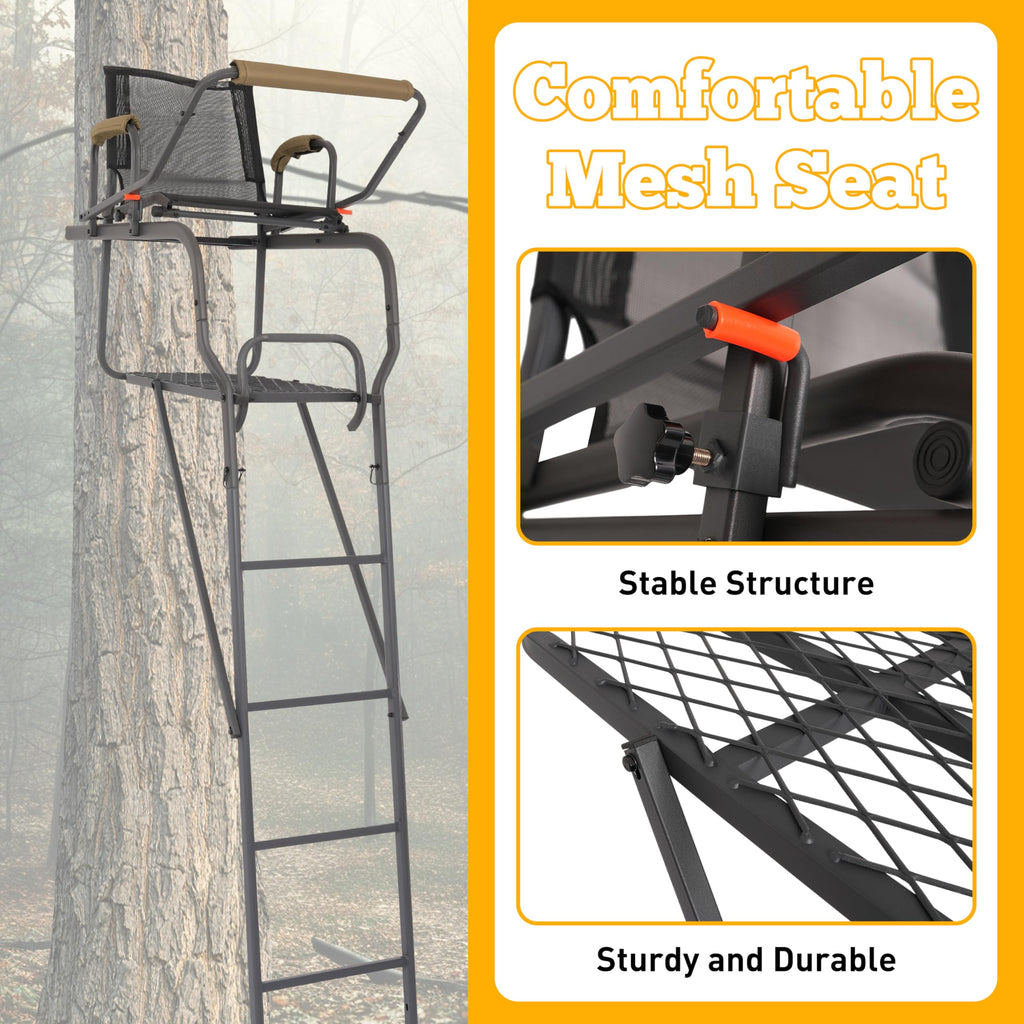 Ladder Tree Stand with Mesh Seat F442
