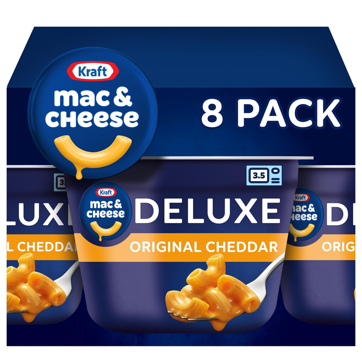 Kraft Mac and Cheese Dinner, 8 Microwaveable Cups, Original, 2.39 oz F68985