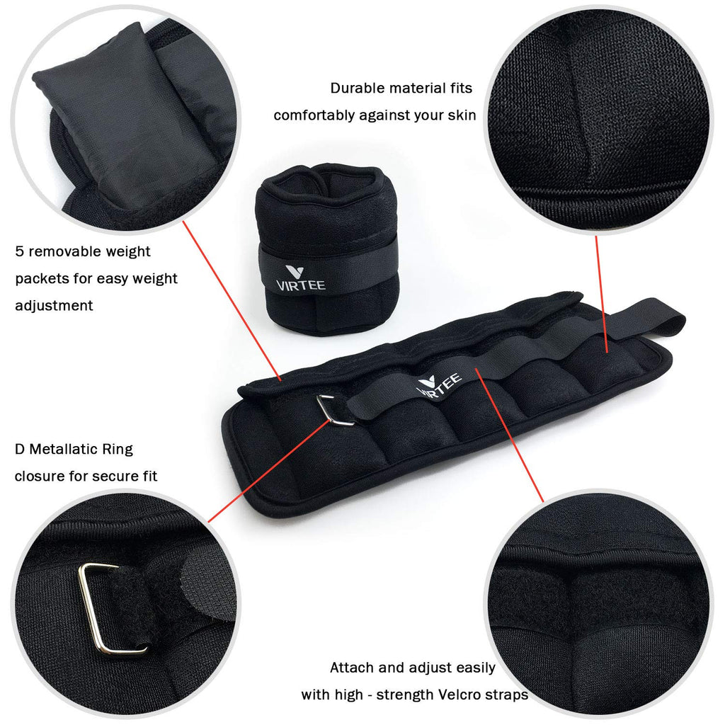Adjustable Ankle Weights 1-3 Lbs Pair C165128