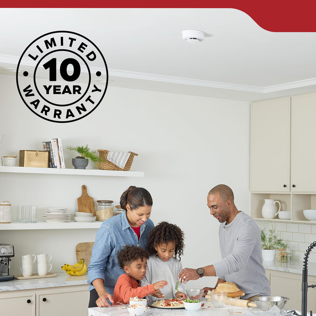 Smoke Detector, 10-Year Battery Powered, 85 dB Alarm, 1 Pack K3332
