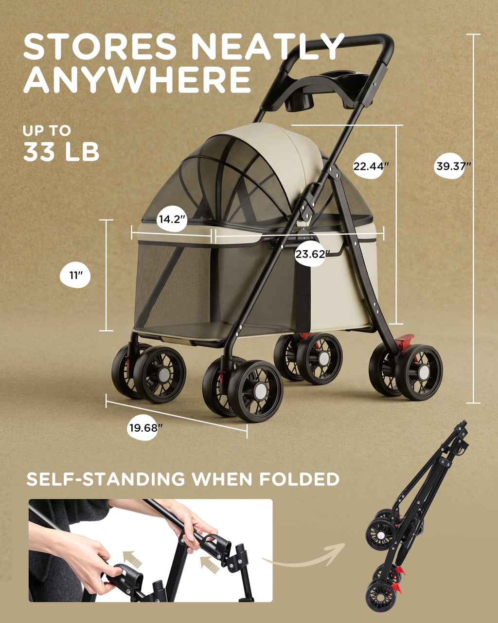 Foldable Pet Stroller R76445