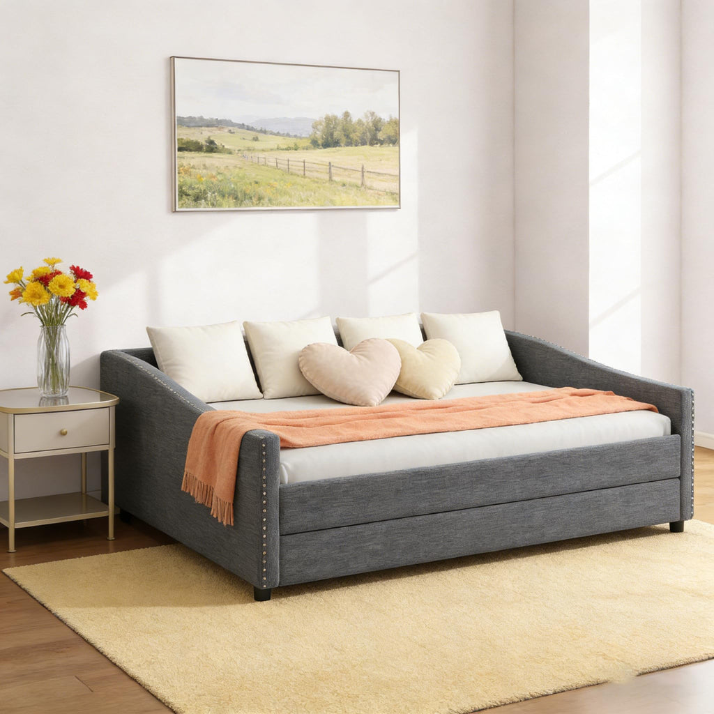 Full Size Upholstered Daybed with Trundle Z398