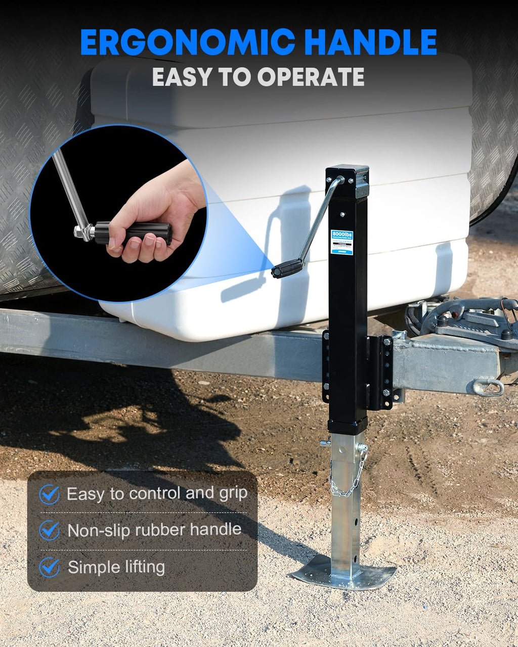 8000 lbs Adjustable Manual Trailer Jack W423691