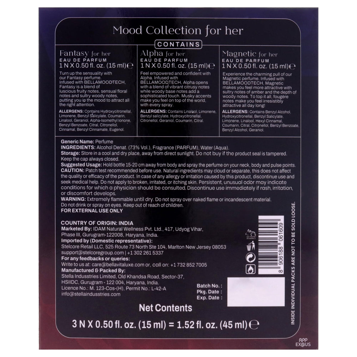 3 Pc EDP Spray Gift Set 0.5oz B1993