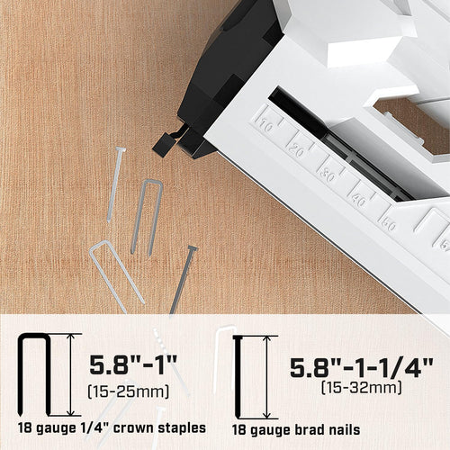 18 Gauge 2 In 1 Cordless Brad Nailer Stapler I854