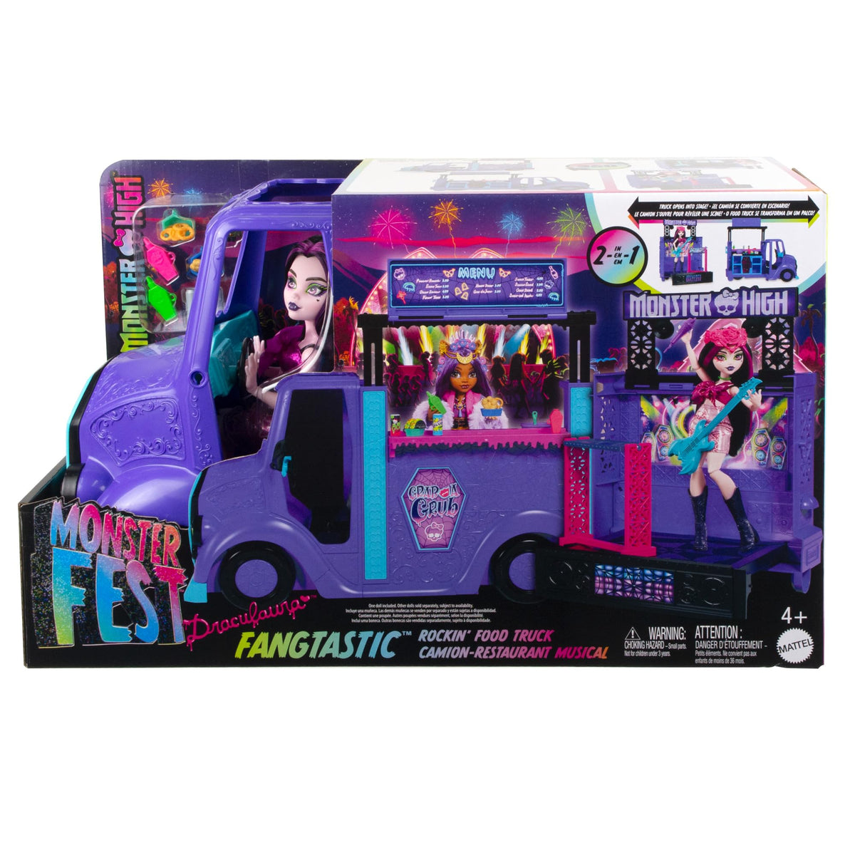 Doll & Playset with Pullout Stage Transformation & 13+ Themed Accessories Z60827