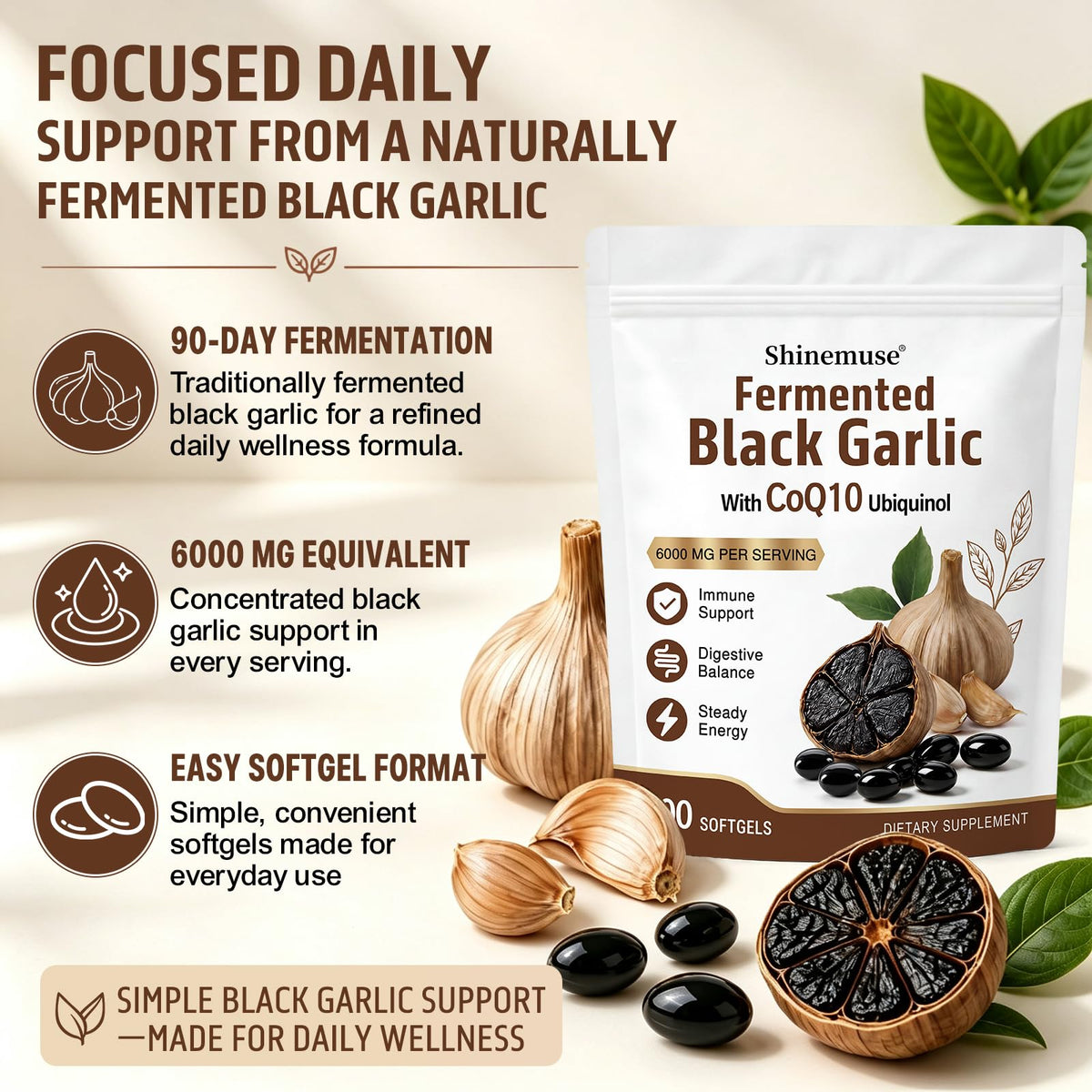 Black Garlic Extract 300 Softgels M426