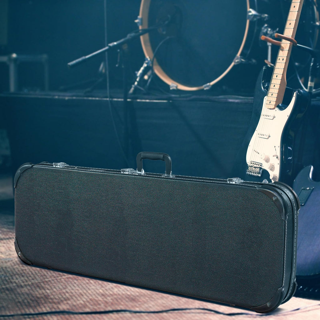 Black Electric Guitar Wood Hard Case with Handle H5807