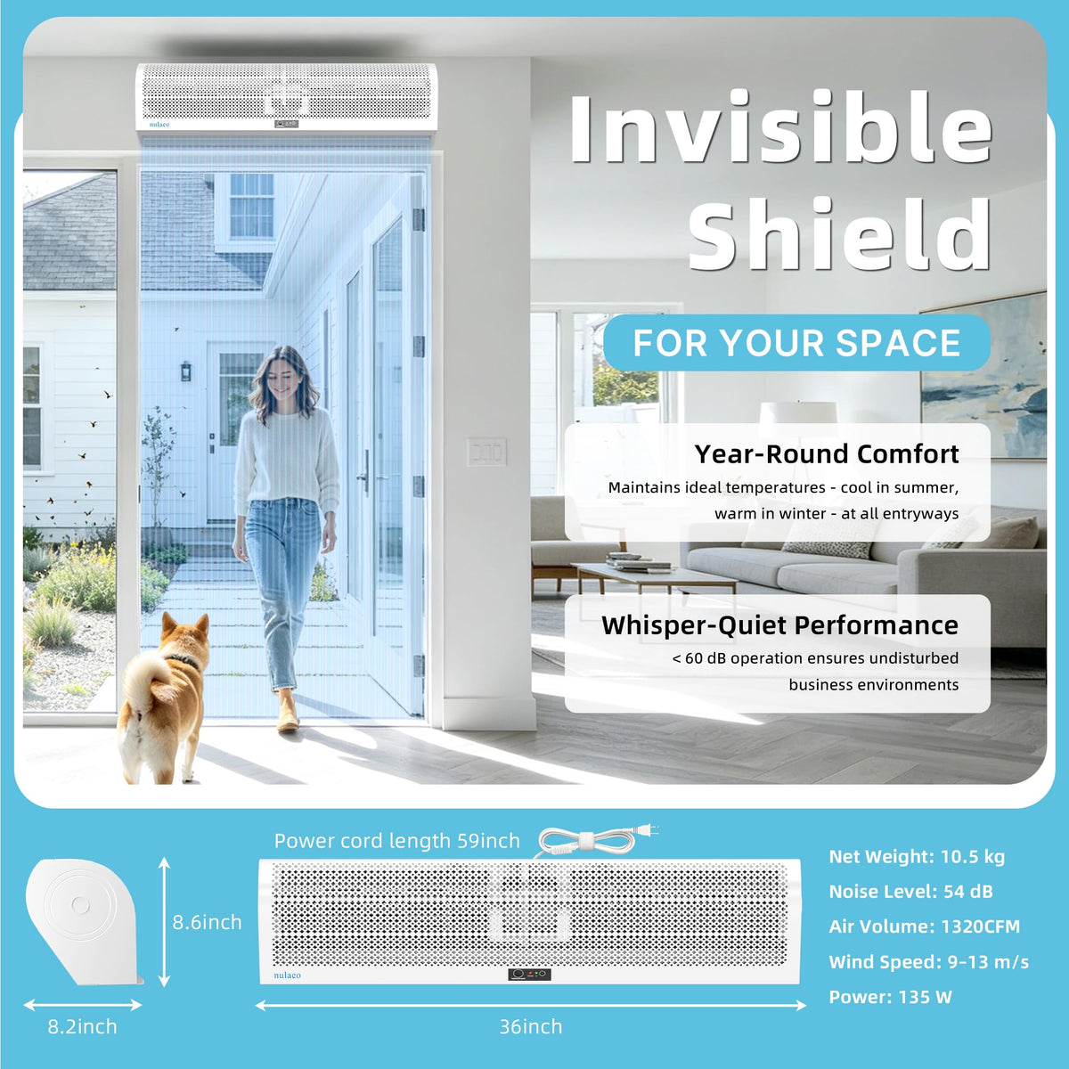 36'' Wall-Mounted Air Curtain M371375
