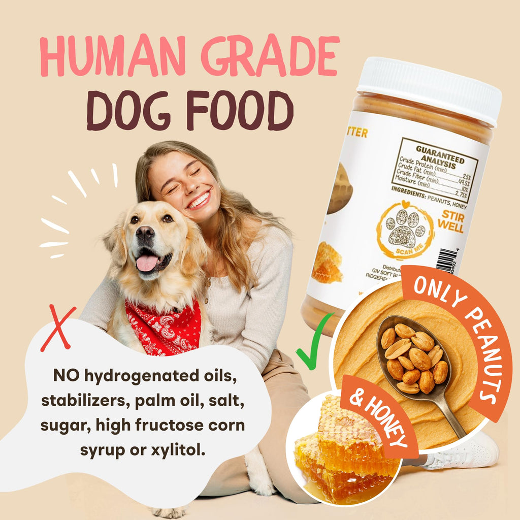 All Natural Peanut Butter 12oz Jar, 4oz Pouch & Lick Mat M9088