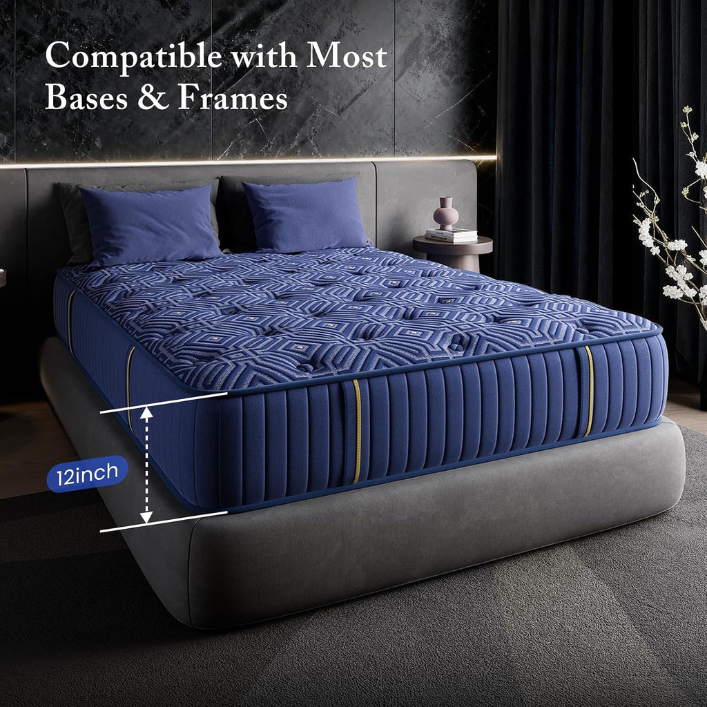 Full Size 12 Inch Medium Firm Gel Memory Foam Mattress W85019