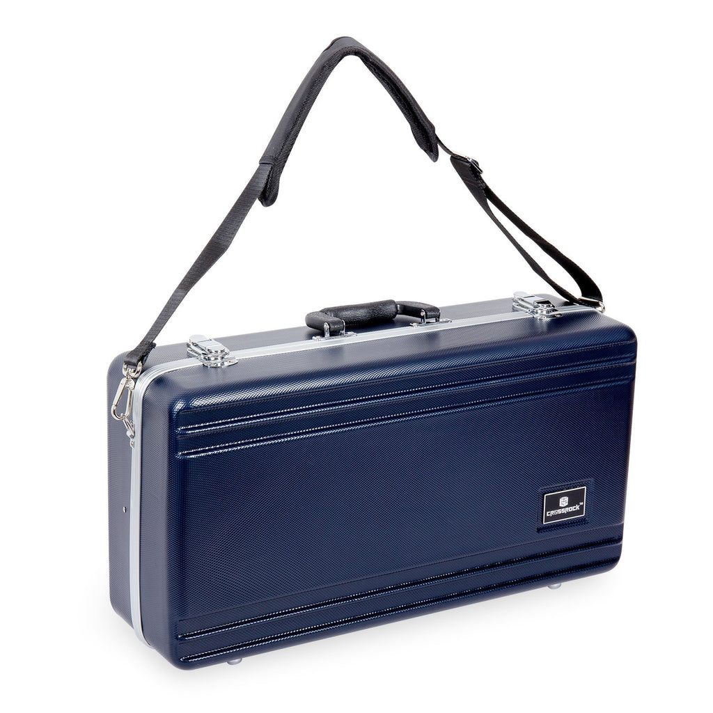 Textured Blue ABS Trumpet Case with Velvet Interior J1591