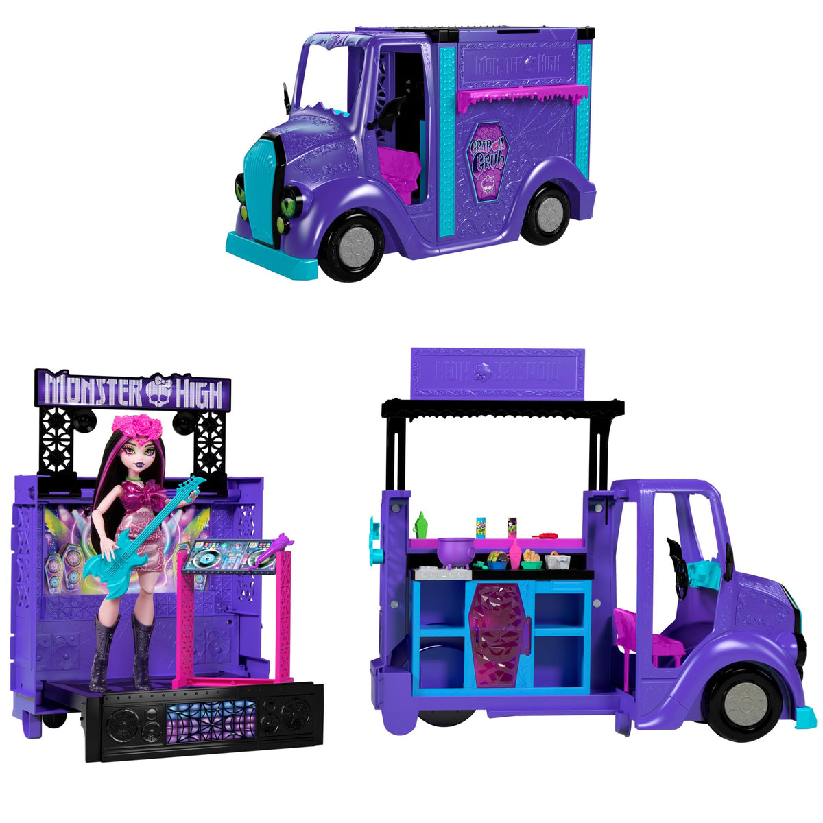 Doll & Playset with Pullout Stage Transformation & 13+ Themed Accessories Z60827