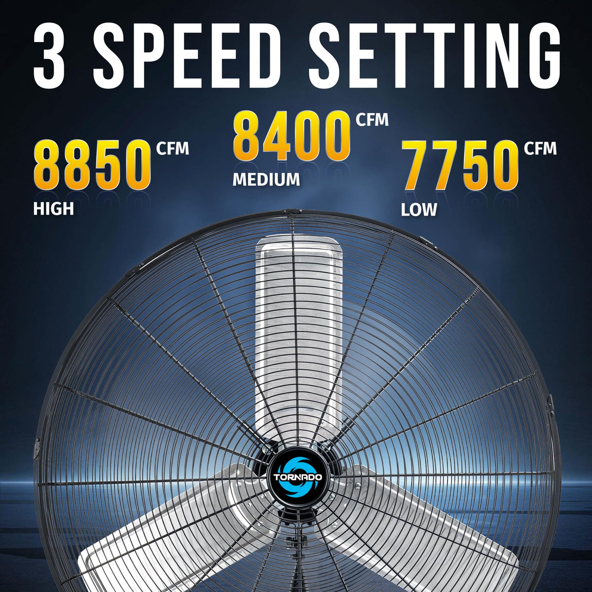 30 Inch 3 Speed High Velocity Metal Pedestal Fan B48636