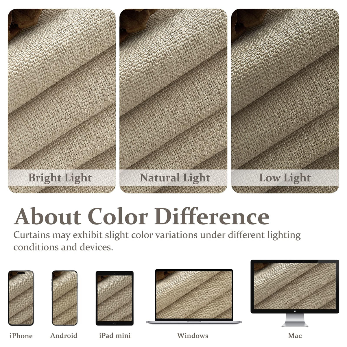 86 Inch Blackout Linen Blend Insulated Curtain 2 Panels Set D142162
