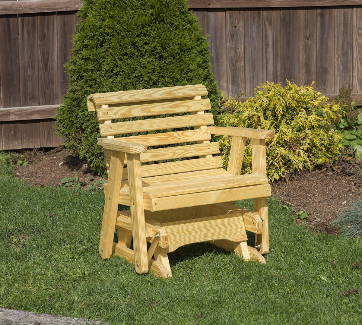 Heavy Duty Pressure Treated Outdoor Glider Chair R28293